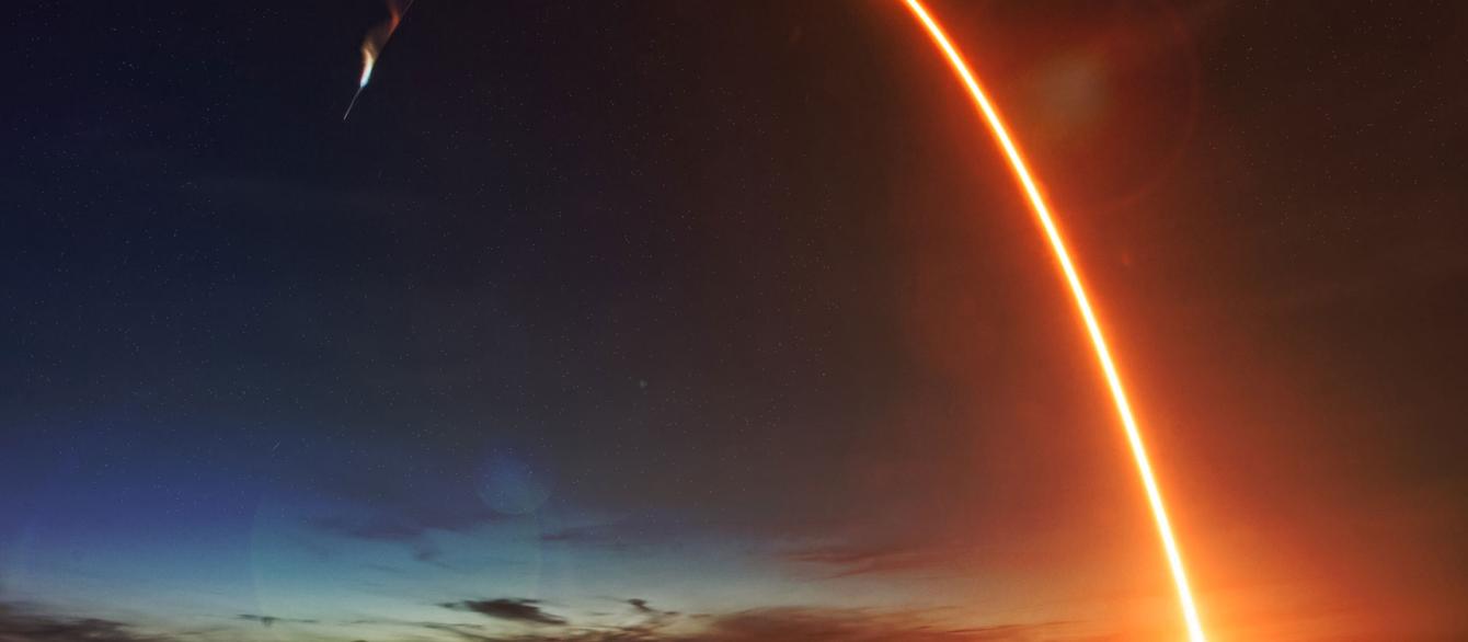missile launching nightime