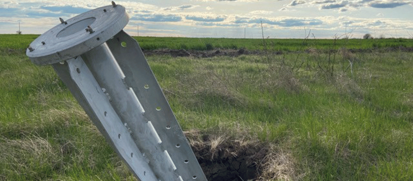  a missle in the field