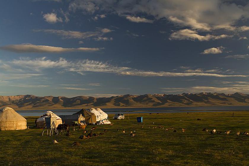 Lake Son Kol in Kyrgyztan 